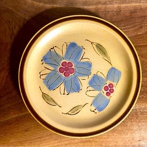 Two Vintage Hearthside Stoneware 10 1/2" Rose of Sharon Plates Japan